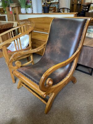 Chair Lazy Brown leatherette