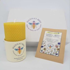 Beeswax Candle & Flower Seed Gift Set