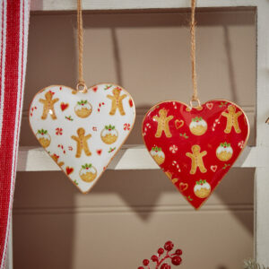 Gingerbread Heart Hanger, 2 asstd Metal