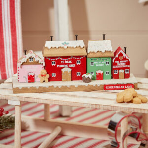 XMAS GINGERBREAD LANE 3D BLOCK WOODEN