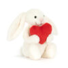 Bashful Red Love Heart Bunny Original