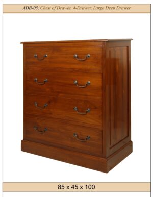 Chest of Drawer, 4-Drawer, Large, Deep Drawer