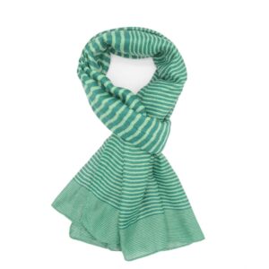 Cross Stripes Scarf, Two Tone Green