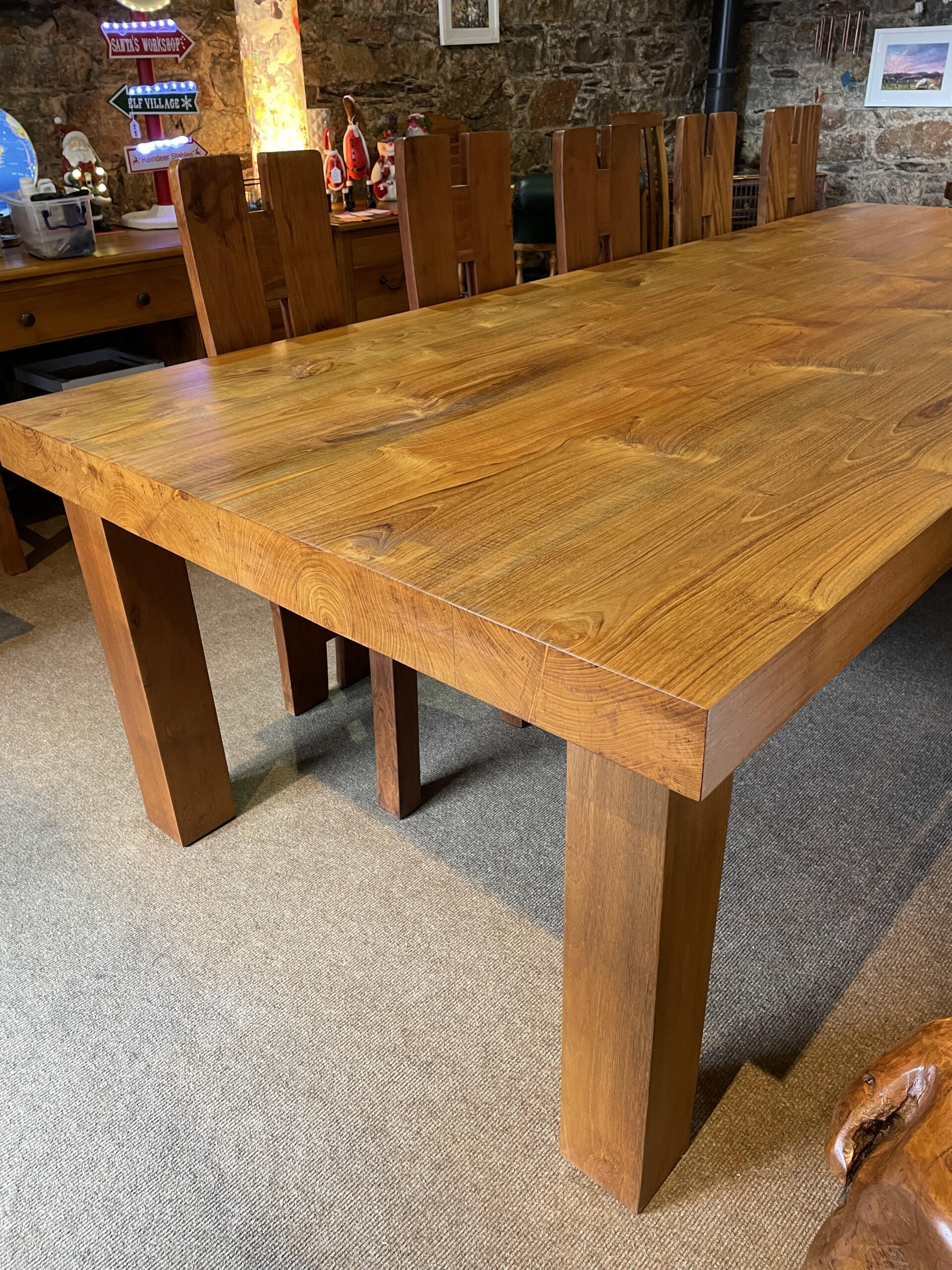  Dining Table, Solid Teak, 3 x 1.2 meter