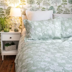 Willow Green Jacquard Bedspread