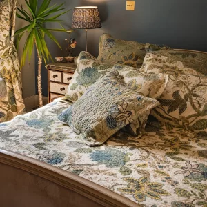 Constance Patchwork Bedspread Green/Blue