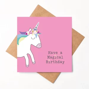 Card, Have a Magical Birthday, Unicorn