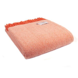 Herringbone Flamingo Pearl Throw